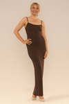 JERSEY CAMI MAXI DRESS | CHOCOLATE
