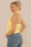 SCARF DETAIL LONG TOP | BUTTER YELLOW