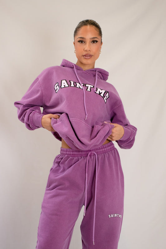 Saint Me Women's Purple Hoodie and Jogger Set