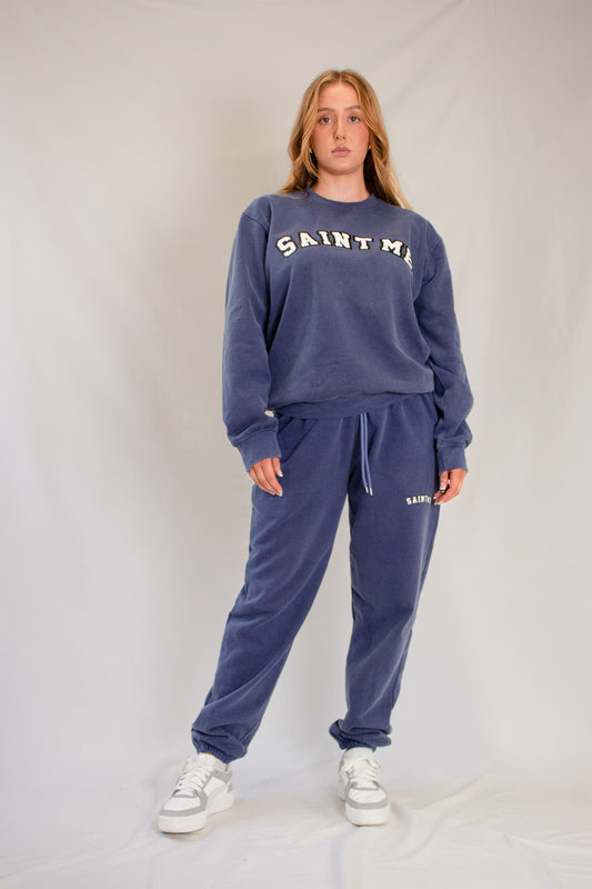 Saint Me - Women's Blue Hoodie and Jogger Set