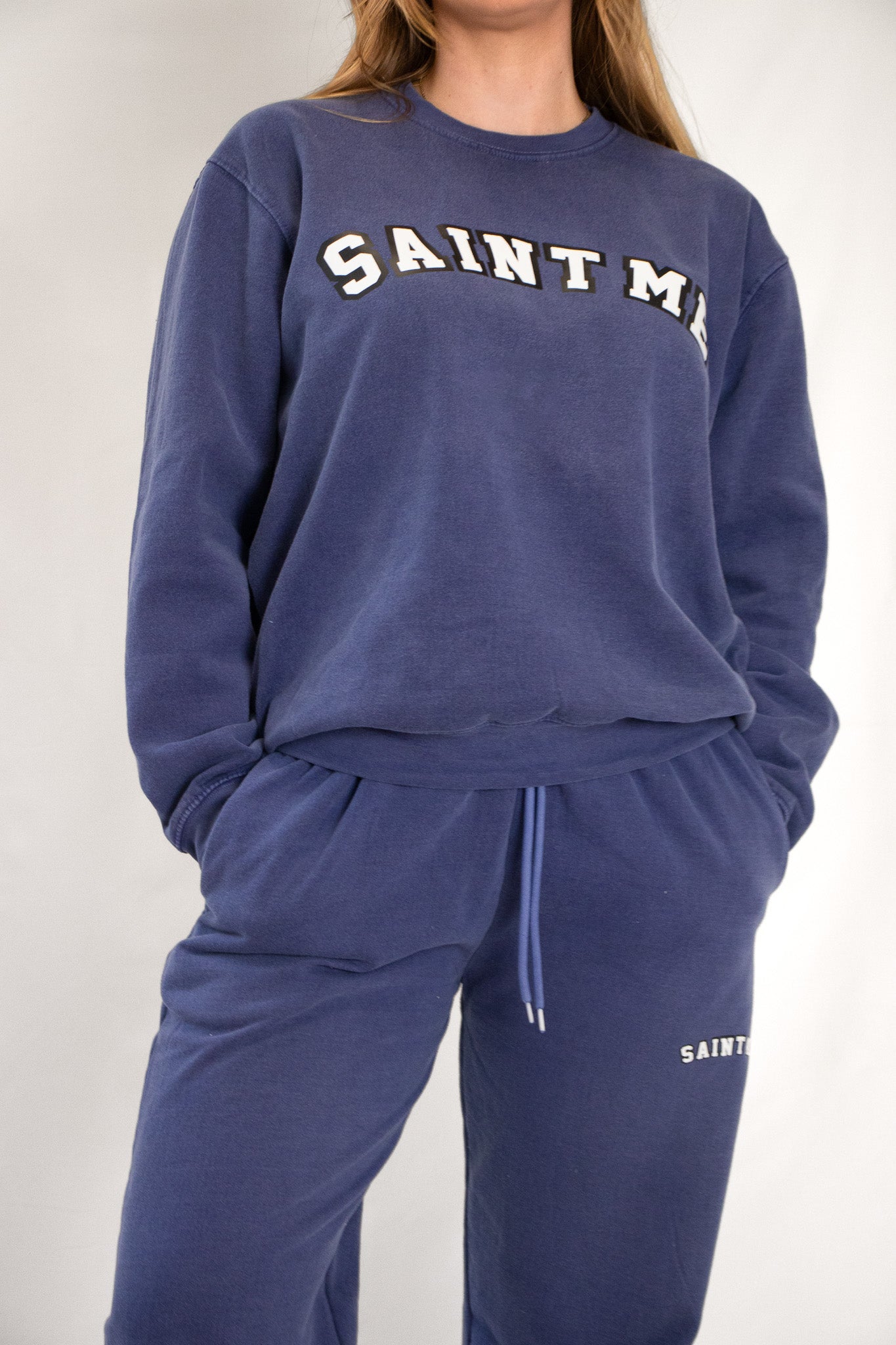 Saint Me - Women's Blue Hoodie and Jogger Set