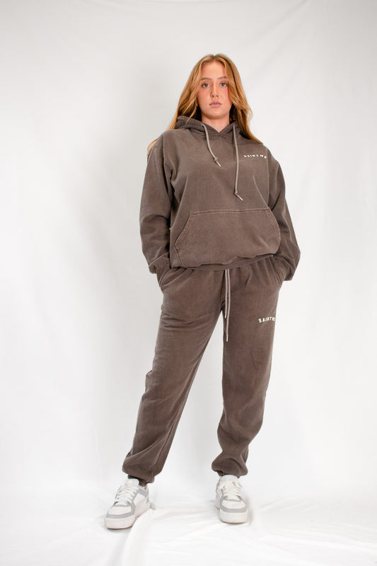 Women's Brown Hoodie and Jogger Set