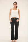 SCOOP NECK LONG LINE TOP | WHITE