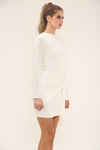 TIE FRONT MINI | IVORY