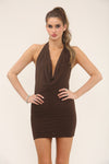 COWL NECK MINI | CHOCOLATE