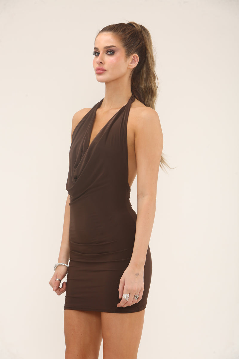 COWL NECK MINI | CHOCOLATE