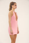 PLUNGE HALTER MINI | BABY PINK