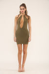PLUNGE HALTER MINI | KHAKI