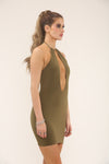PLUNGE HALTER MINI | KHAKI