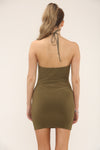 PLUNGE HALTER MINI | KHAKI