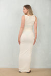 TEXTURED SLEEVELESS CO-RD SET | IVORY