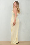 BURNOUT MESH MAXI DRESS | BUTTER YELLOW