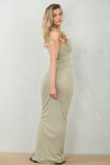 BURNOUT MESH MAXI DRESS | SAGE