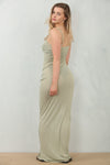 BURNOUT MESH MAXI DRESS | SAGE